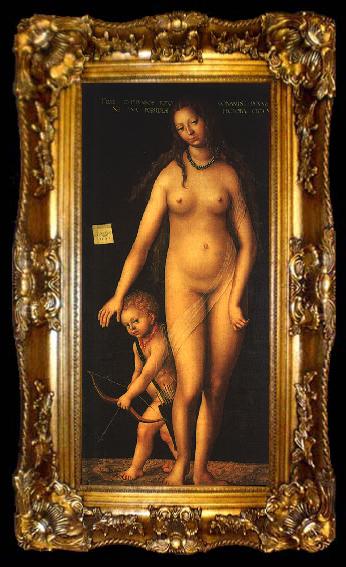 framed  CRANACH, Lucas the Elder Venus and Cupid dfg, ta009-2